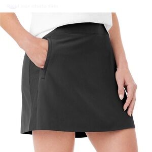 MEMBER’S MARK Black Stretch Mini Skort-Skirt L With Pockets NWT